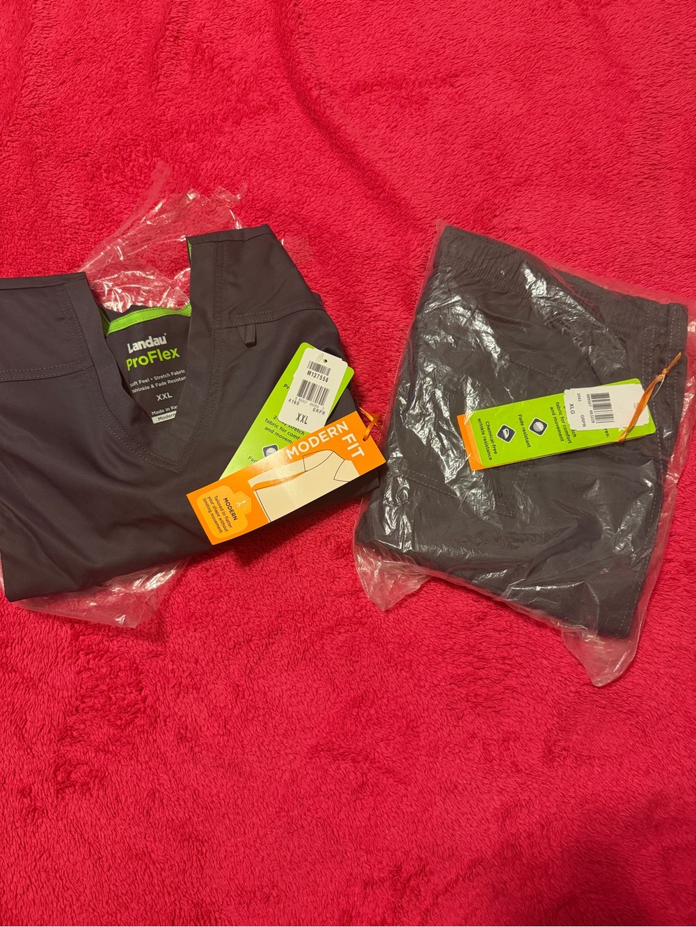 Landau ProFlex Scrub Set in Charcoal Gray